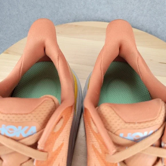 Hoka One One Clifton 8 Womens 9.5 Wide Running Shoes Orange 1121375 Summer Song - Picture 8 of 10